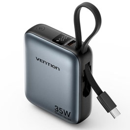 Vention FHEH0 Power Bank 10000mAh 35W con Puerto Cargador Gris